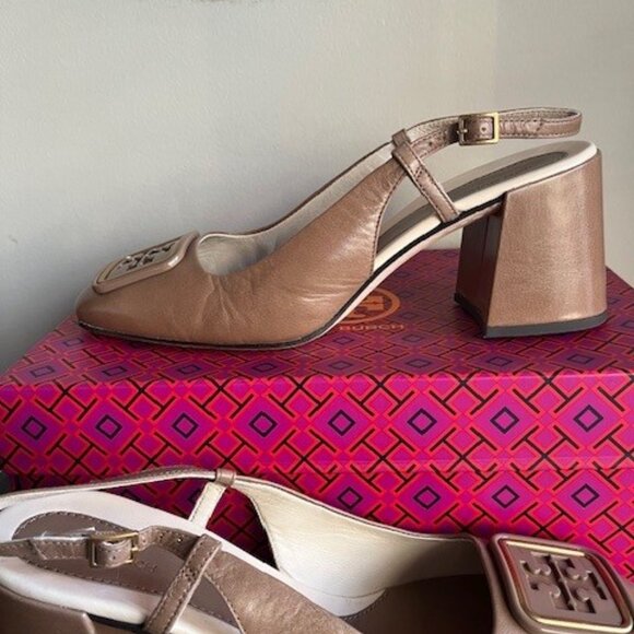 Tory Burch Georgia slingback pumps. Women Size 9.5. - Picture 2 of 6
